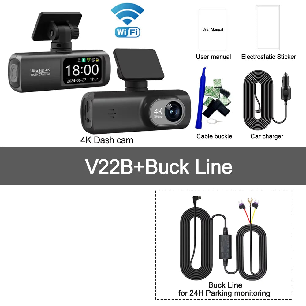 Kocam UHD 4K Dash Cam Dual Lens Driving Recorder