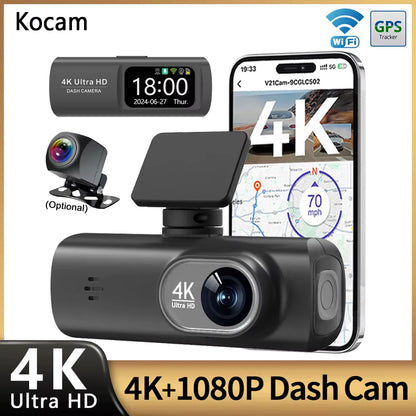 Kocam UHD 4K Dash Cam Dual Lens Driving Recorder