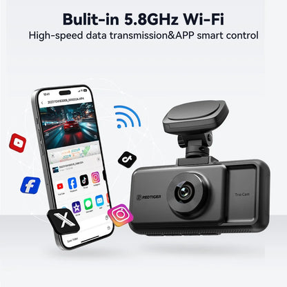 RedTiger A6 3 Channel Dash Cam 