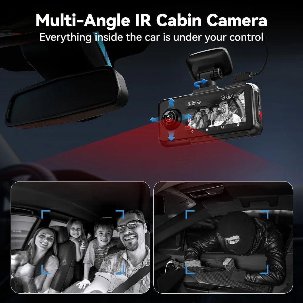 RedTiger A6 3 Channel Dash Cam 